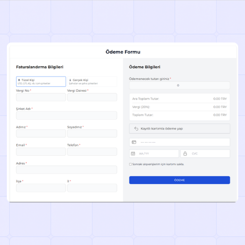 POS Entegrator Tahsilat Formu